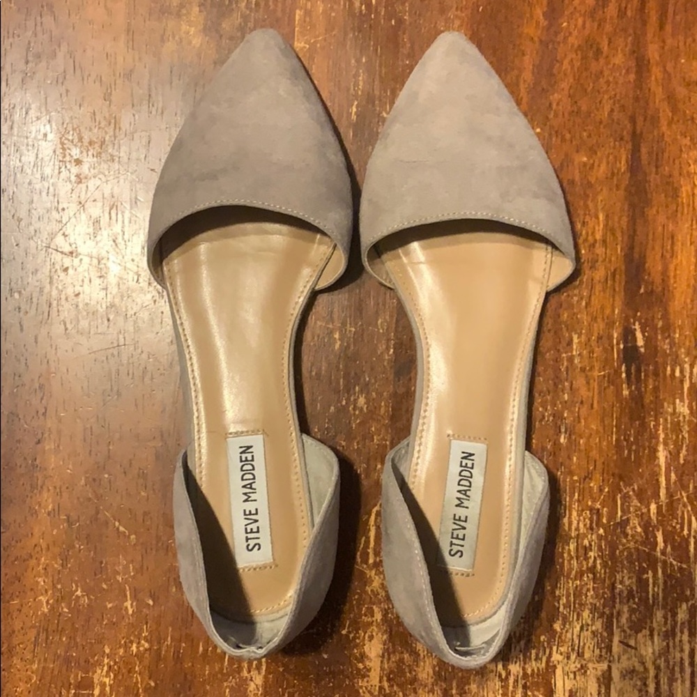 Steve Madden Taupe Suede Flats